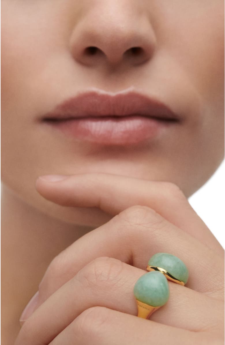 PDPAOLA Gravity Stone Ring, Alternate, color, Green Aventurine