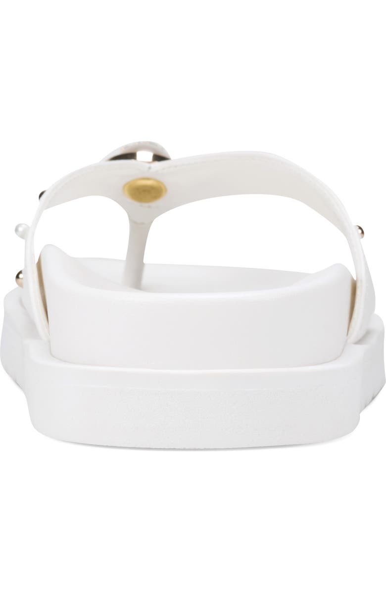 KARL LAGERFELD PARIS Hayze Pearl Flip Flop, Alternate, color, Bright White