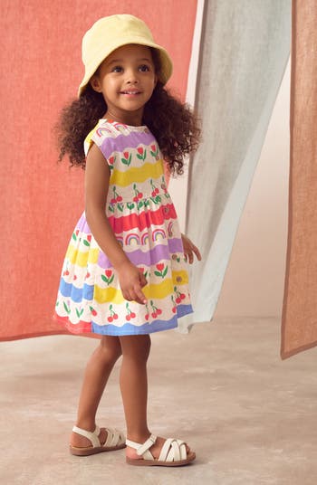 Kids' Cotton & Linen Button-Up Dress