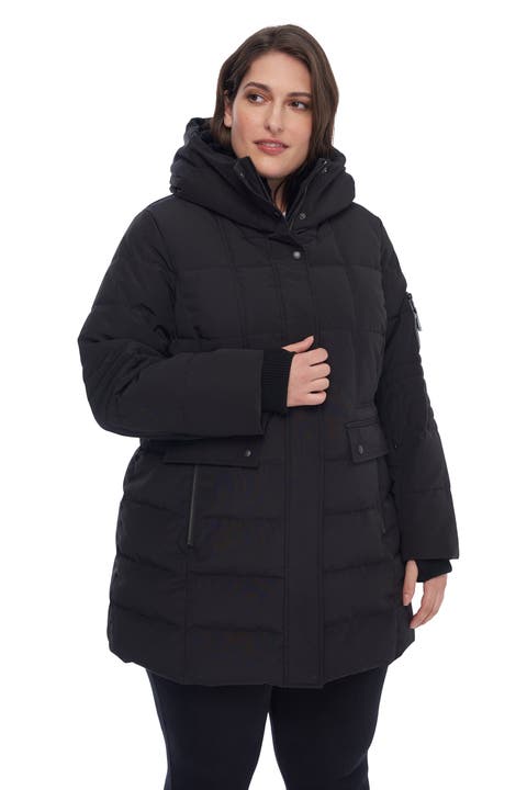 KOOTNEY PLUS SIZE - Vegan Down Mid-Length Parka Coat