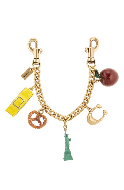 New York Motif Chain Bag Charm