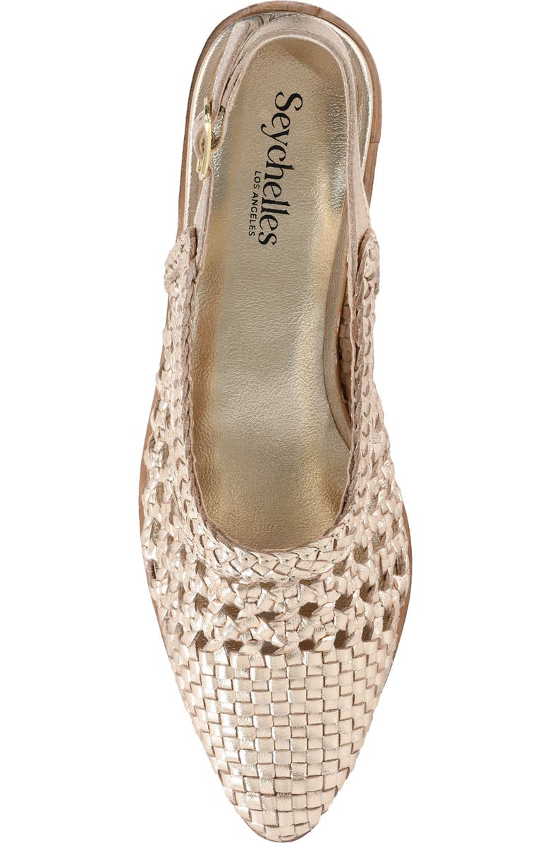 Seychelles Roxanne Slingback Flat, Alternate, color, Gold