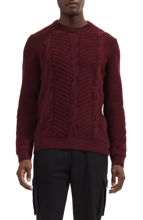 Crewneck Cable Knit Sweater