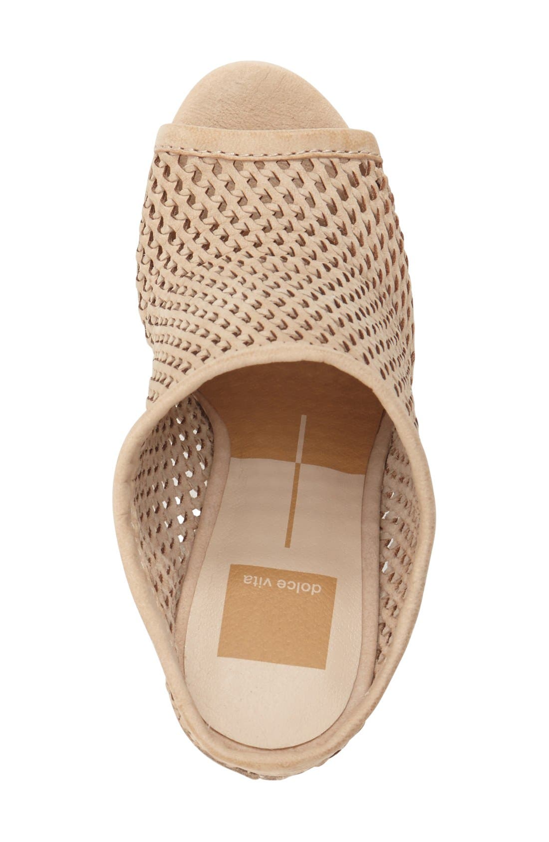 'Brooks' Open Toe Clog, Alternate, color, IVORY NUBUCK