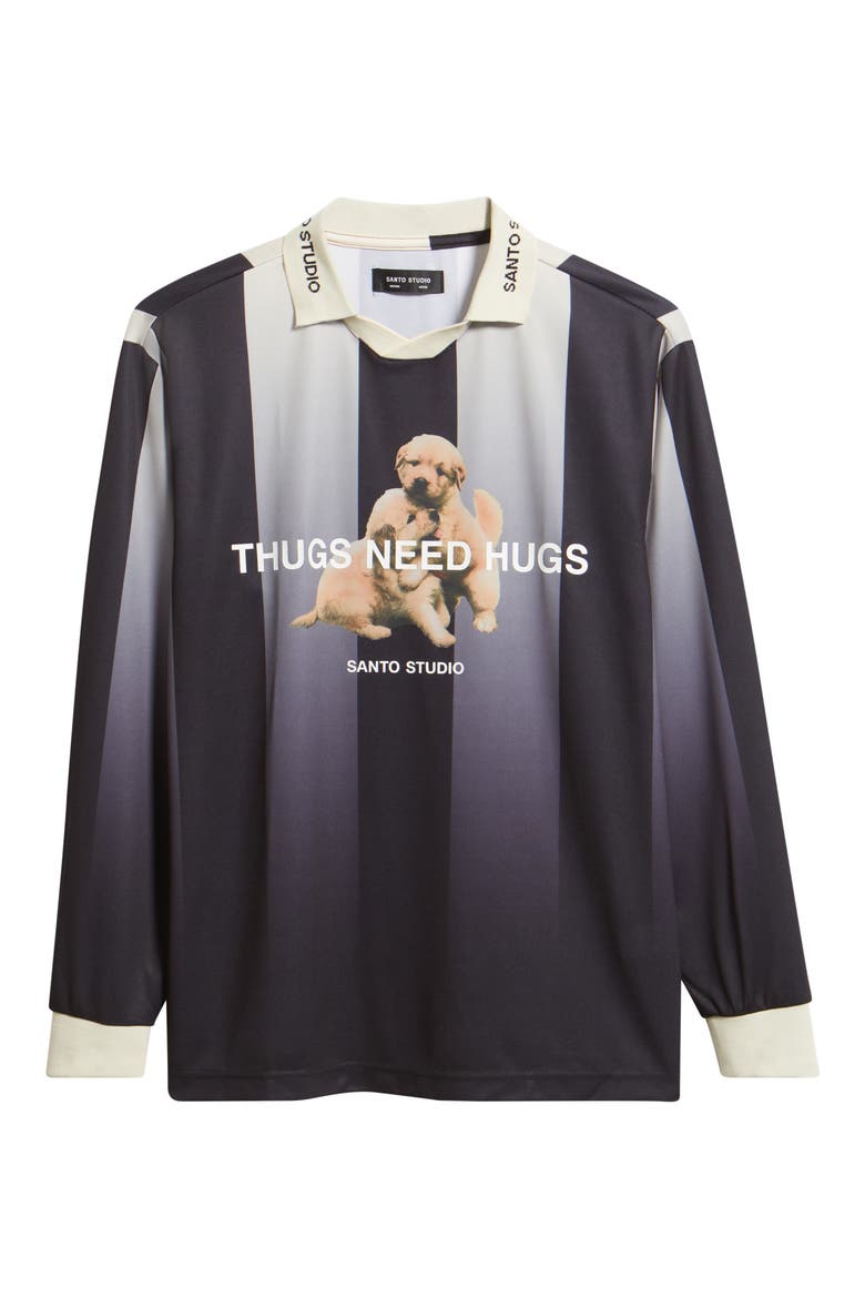 Thugs Need Hugs Graphic Club Jersey, Alternate, color, BLACK