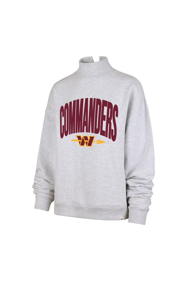 Women's '47  Gray Washington Commanders Subtle Muse Mock Neck Sweatshirt, Alternate, color, Gray