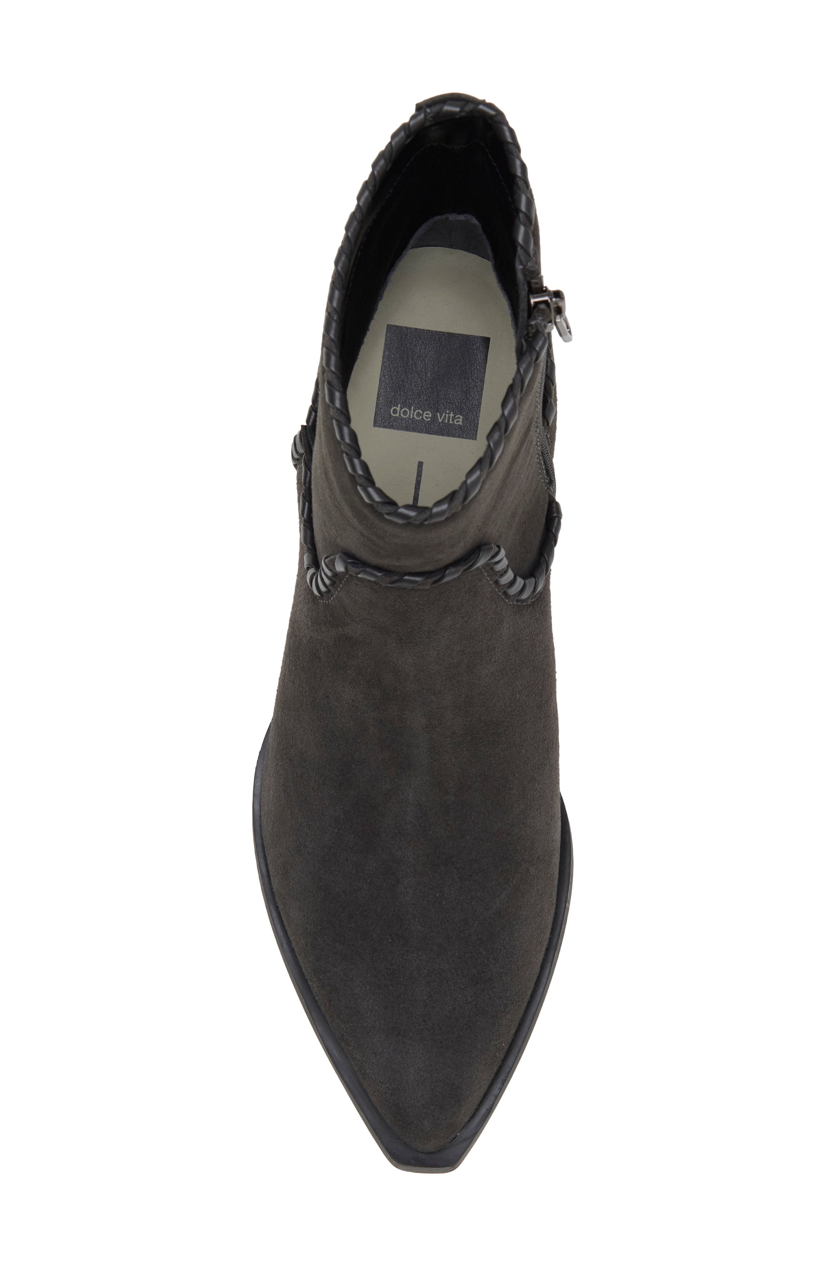 Tazzy Leather Bootie, Alternate, color, ANTHRACITE SUEDE