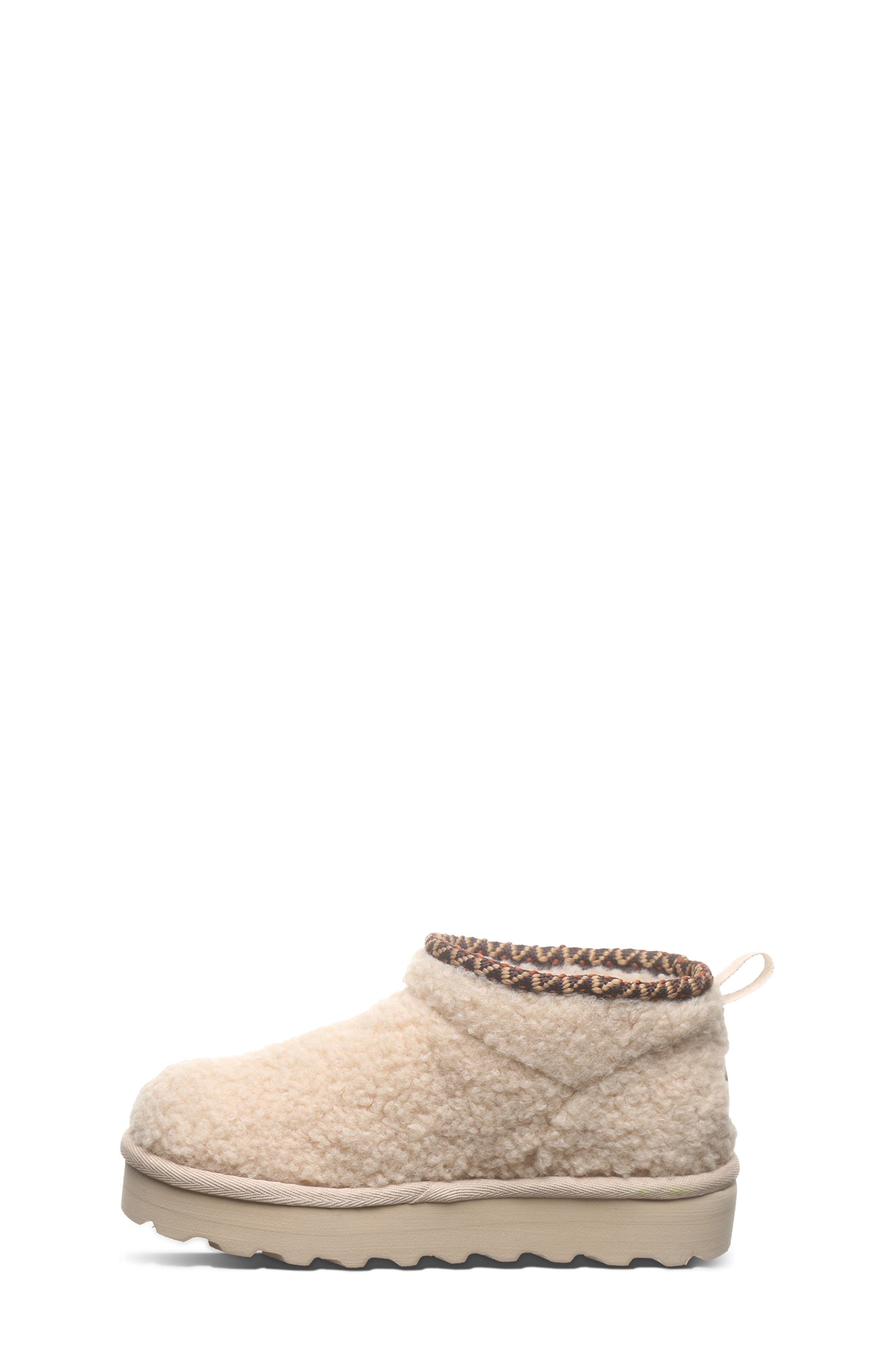 BEARPAW Kids' Snuggle Faux Fur Slipper, Alternate, color, Oat