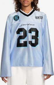 Jordan Oversize Long Sleeve V-Neck Jersey Top