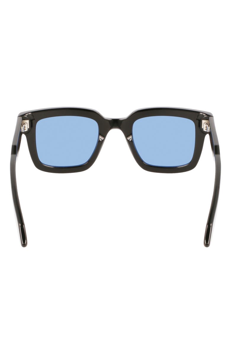 FERRAGAMO 48mm Small Rectangular Sunglasses, Alternate, color, Black