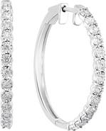 EFFY Sterling Silver Diamond Hoop Earrings
