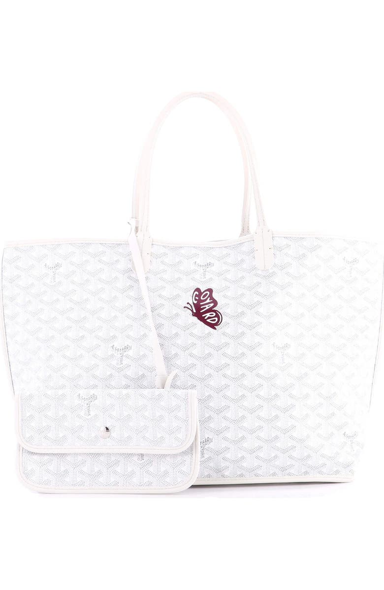Pre-Owned Goyard Anjou Reversible Tote Printed Coated Canvas PM, Alternate, color, White