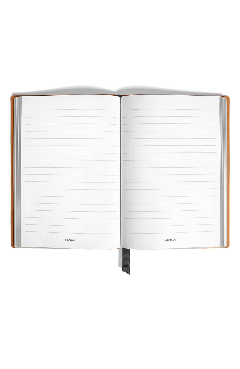 Montblanc Medium Lined Leather Notebook, Alternate, color, 