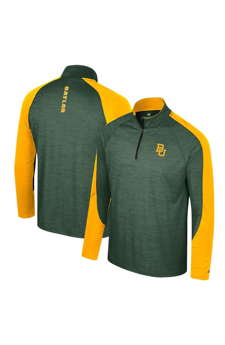 COLOSSEUM Men's Colosseum Green Baylor Bears Langmore Raglan Quarter-Zip Top, Main, color, Green