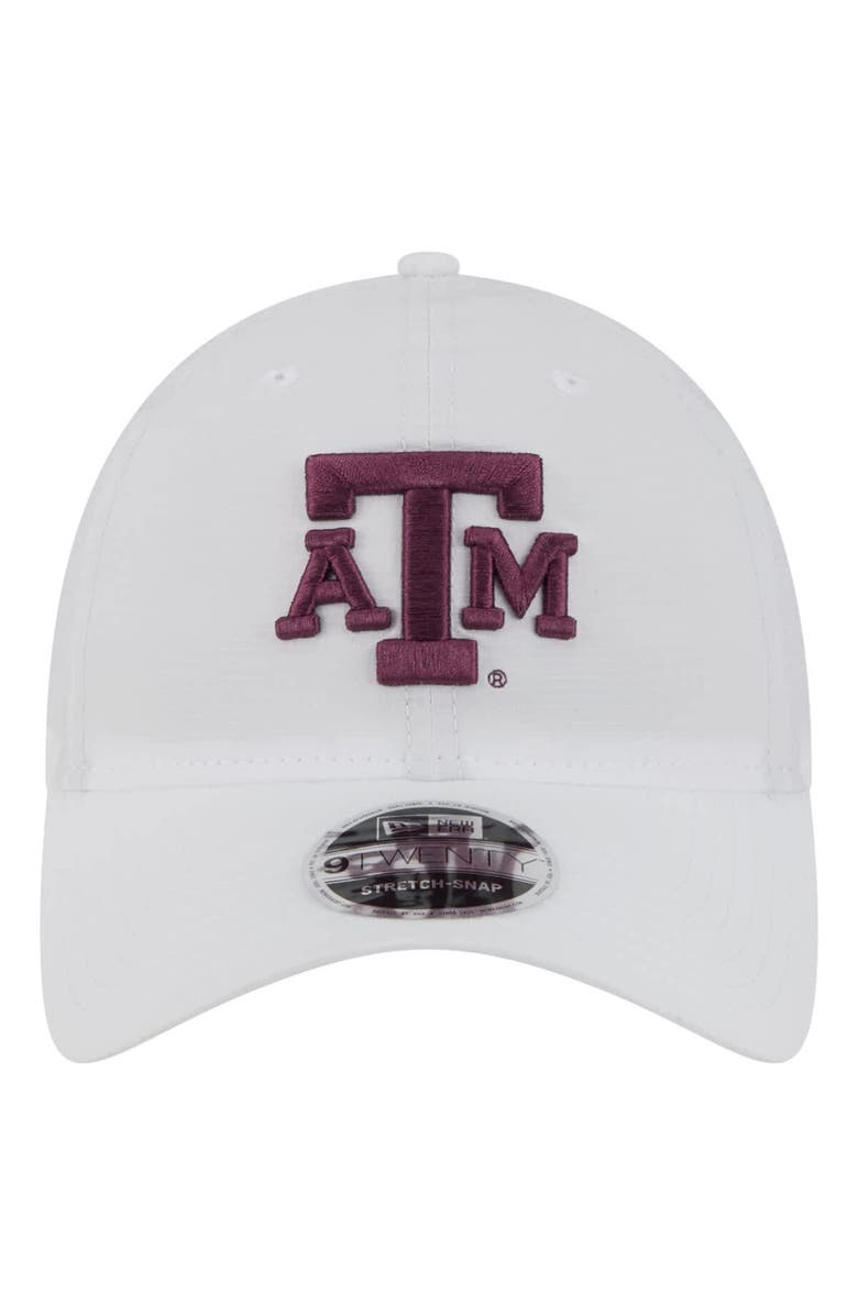 New Era Men's New Era White Texas A&M Aggies Active Ripstop 9TWENTY Adjustable Hat, Alternate, color, 
