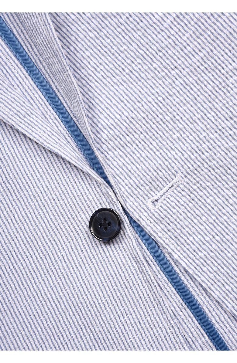 SAVILE ROW CO Seersucker Notch Lapel Slim Fit Blazer, Alternate, color, 
