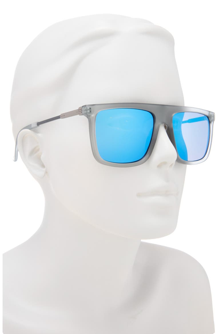 55mm Flat Top Square Sunglasses, Alternate, color, GREY