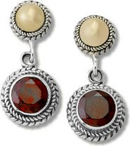 SAMUEL B. Round Stone Drop Earrings