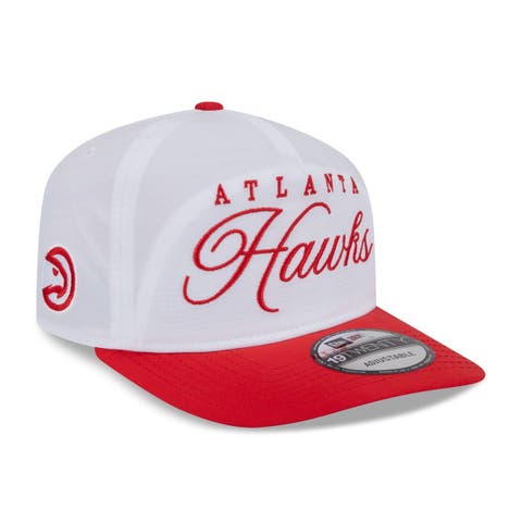 Men's New Era White/Red Atlanta Hawks 2025 NBA Draft On-Stage Nylon 19TWENTY Adjustable Hat