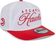 New Era Men's New Era White/Red Atlanta Hawks 2025 NBA Draft On-Stage Nylon 19TWENTY Adjustable Hat