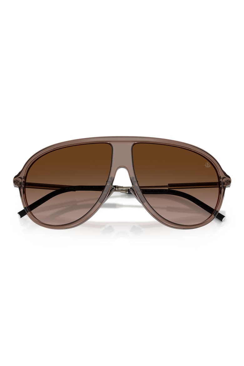 61mm Pilot Sunglasses, Alternate, color, TRANSPARENT BROWN / BROWN