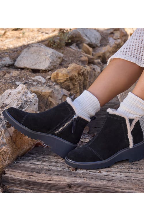 Toms Maude Faux Shearling Lined Bootie In Black