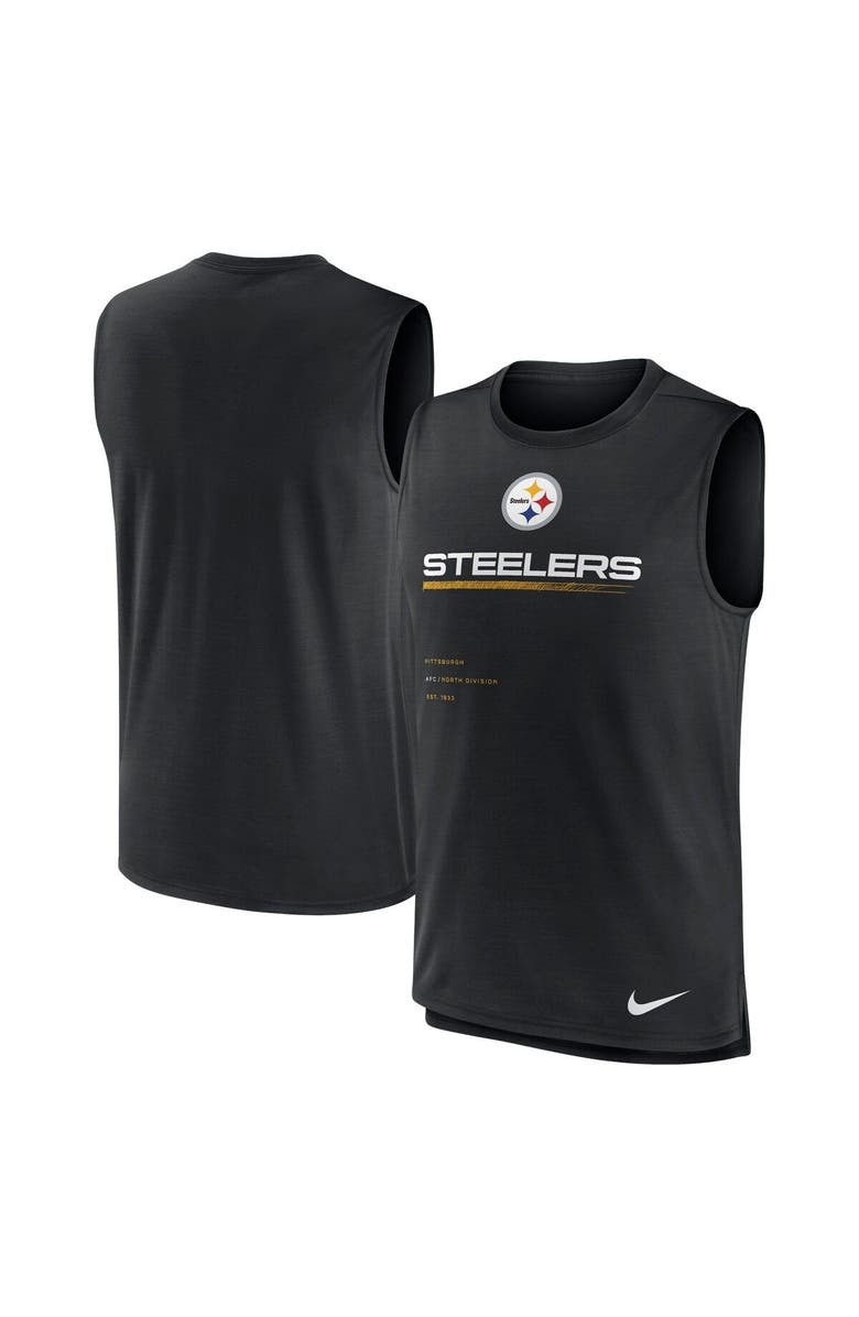 Nike Men's Nike Black Pittsburgh Steelers Muscle Trainer Tank Top, Main, color, 