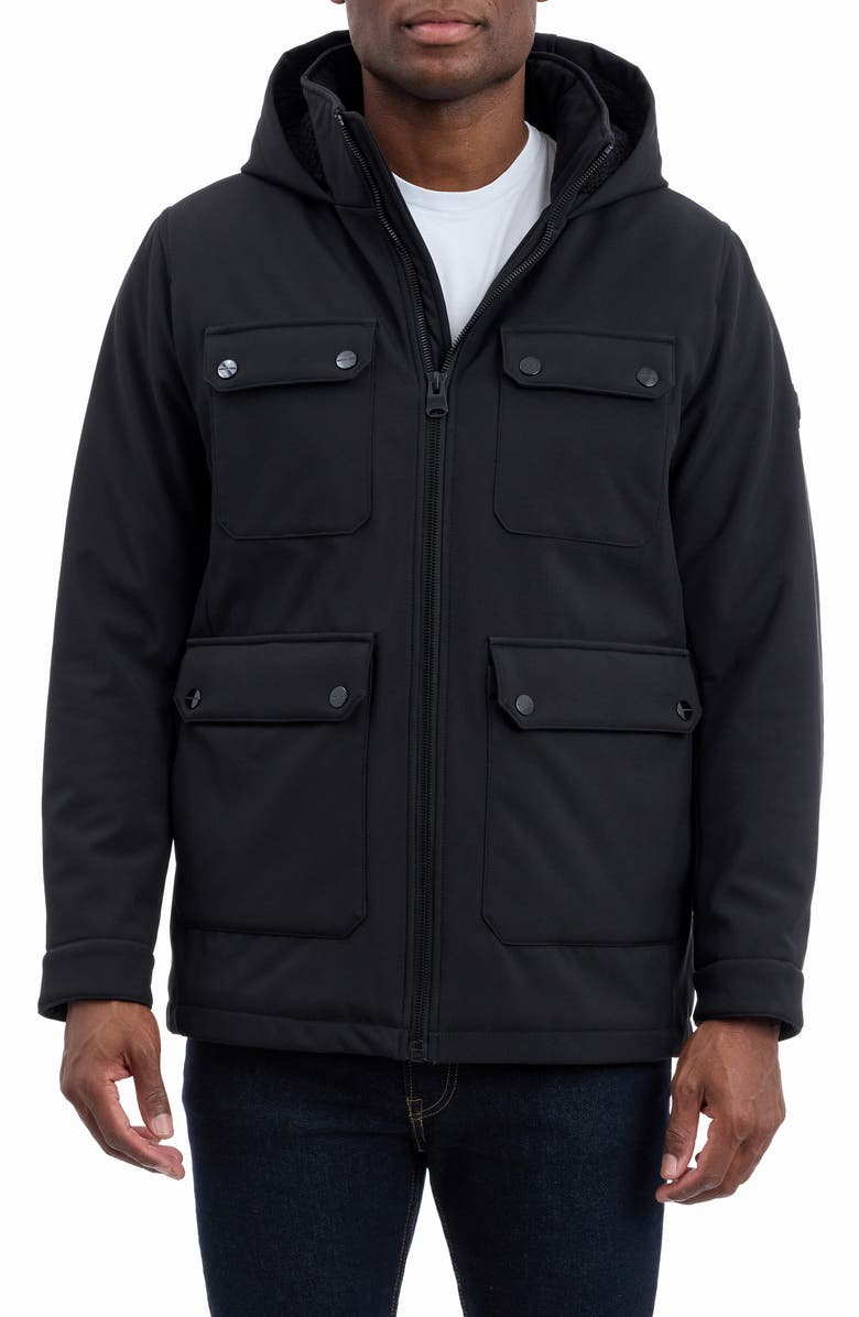 Michael Kors Moblown Hooded Coat, Main, color, 