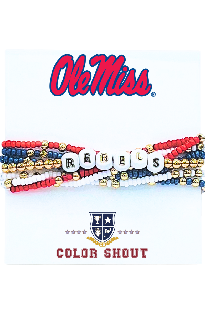 Color Shout Mississippi Lucky 7 Bracelet Set, Main, color, Yellow Gold