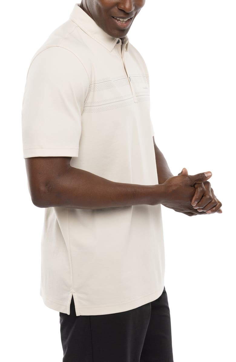 TravisMathew Turn Back Stripe Cotton Blend Polo, Alternate, color,