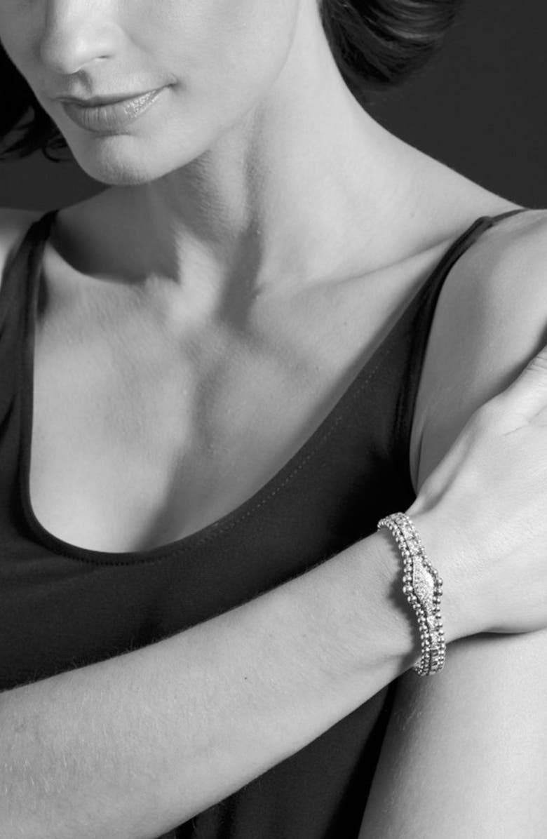 LAGOS Caviar Spark Diamond Marquise Link Bracelet, Alternate, color, 