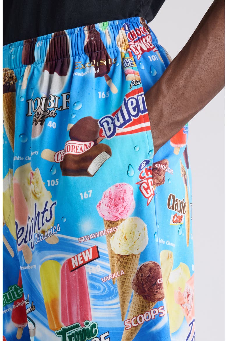 Sweet Treats Pajama Shorts, Alternate, color, 4011 BLUE