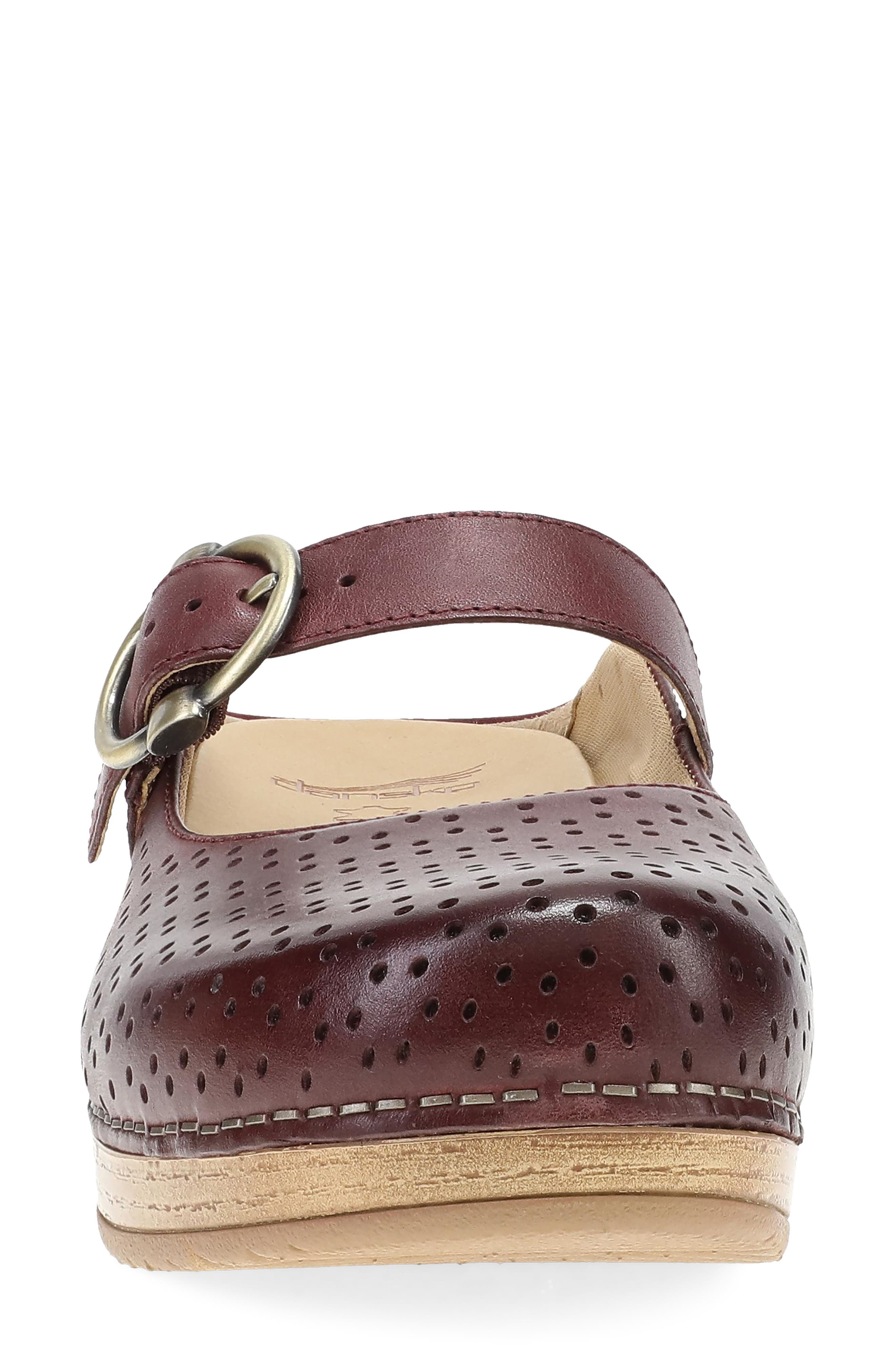 Blaire Perforated Mary Jane Clog, Alternate, color, SANGRIA