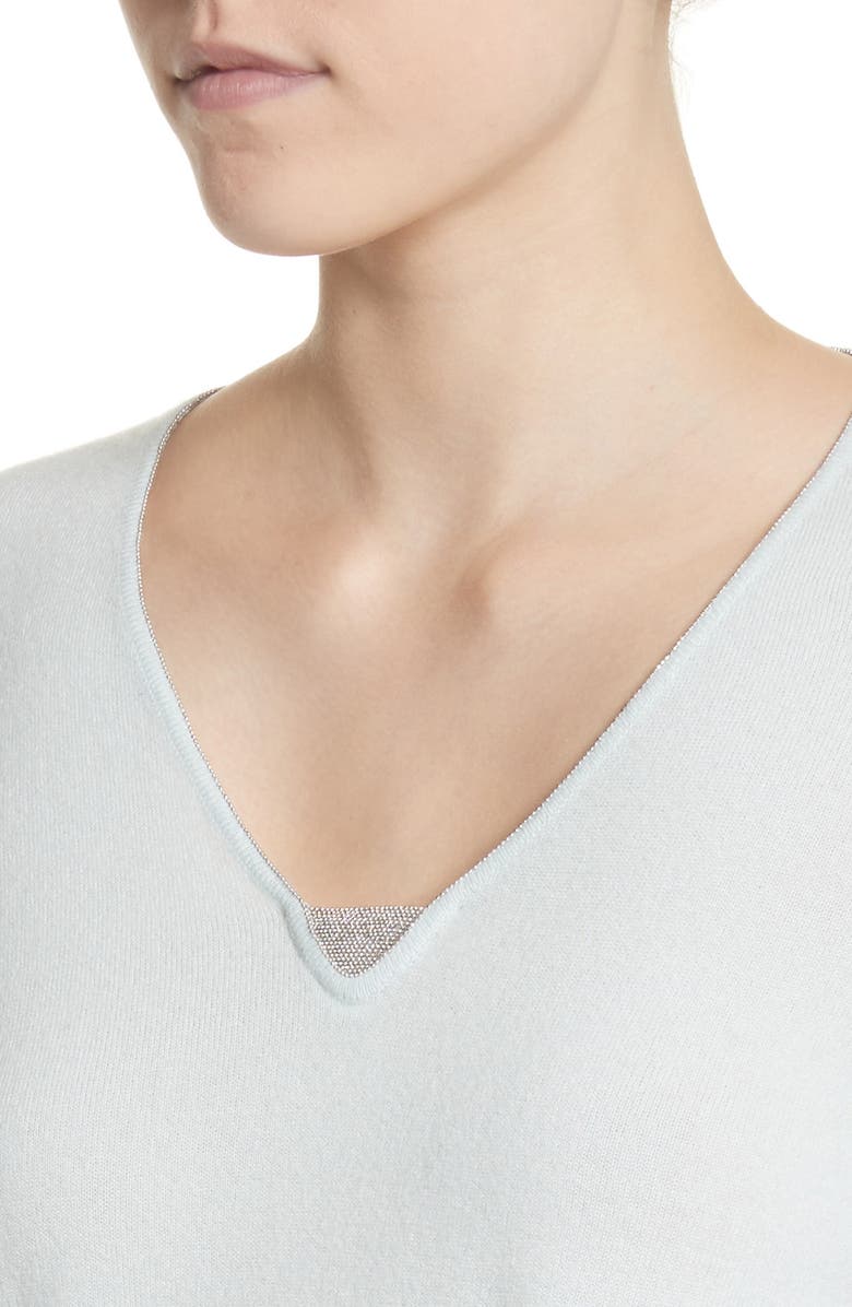 Fabiana Filippi V-Neck Cashmere Sweater, Alternate, color, 