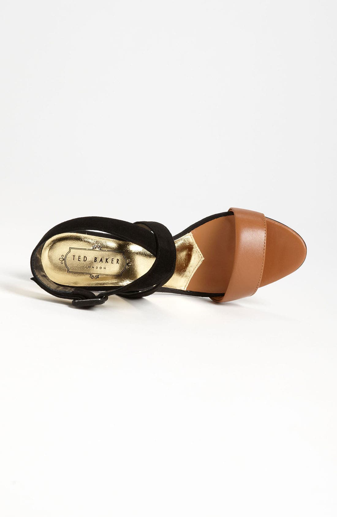 'Jolea' Sandal, Alternate, color, TAN/ BLACK SUEDE