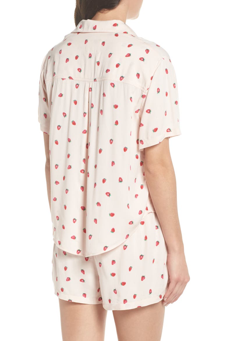 Short Pajamas, Alternate, color, BLUSH STRAWBERRY