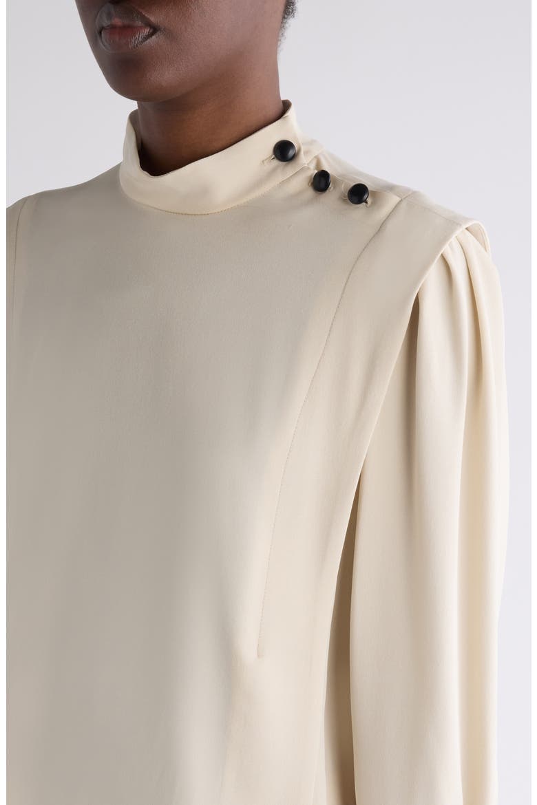 Felissa Button Shoulder Mock Neck Top, Alternate, color, ECRU