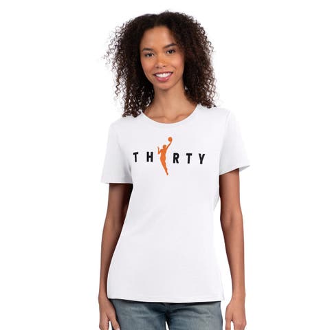 Women's Starter  White WNBA 30th Anniversary Scoop Neck T-Shirt
