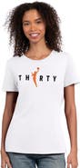 STARTER Women's Starter White WNBA 30th Anniversary Scoop Neck T-Shirt
