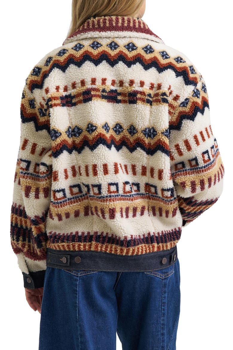 Fair Isle Faux Shearling Jacket, Alternate, color, FUN FAIRISLE