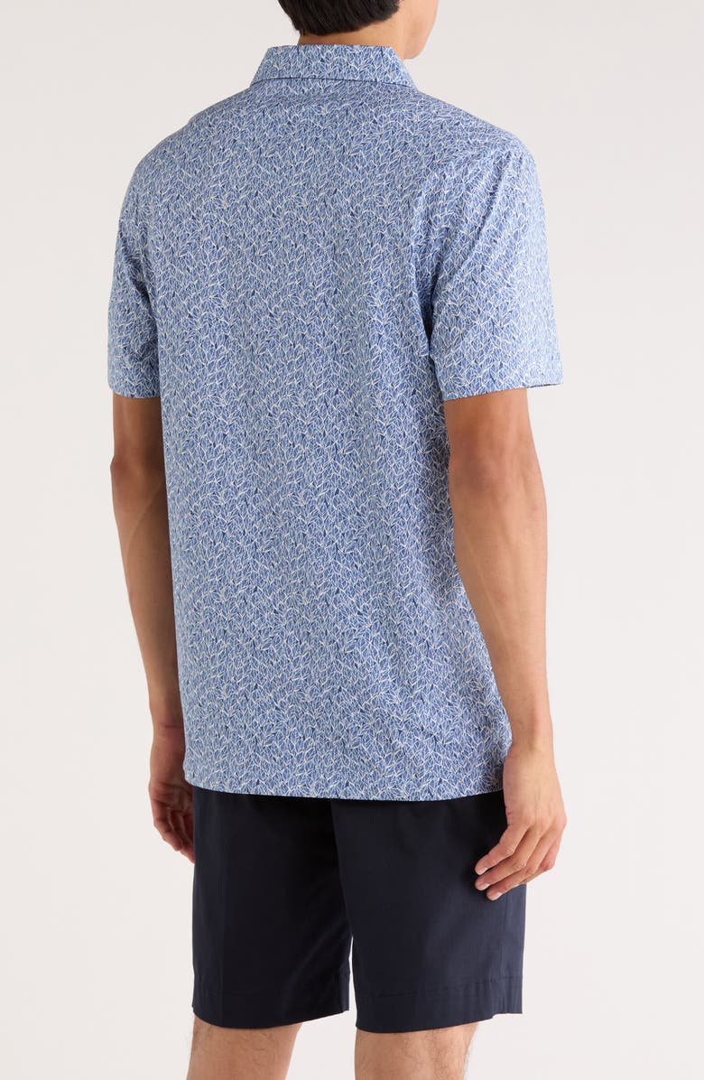 Bugatchi Victor Short Sleeve 8-Way Stretch OoohCotton<sup>®</sup> Knit Polo, Alternate, color, Night Blue