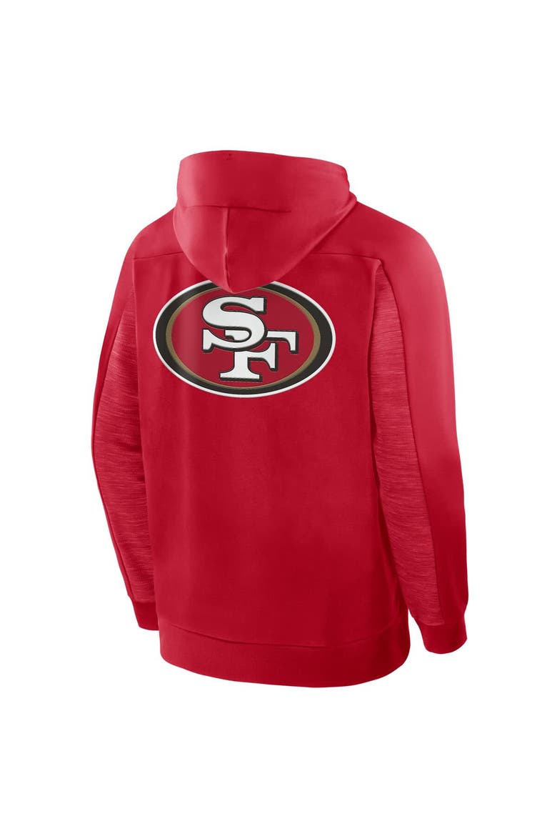 Men's Fanatics Scarlet San Francisco 49ers Checkdown Pass Full-Zip Hoodie, Alternate, color, Scarlet