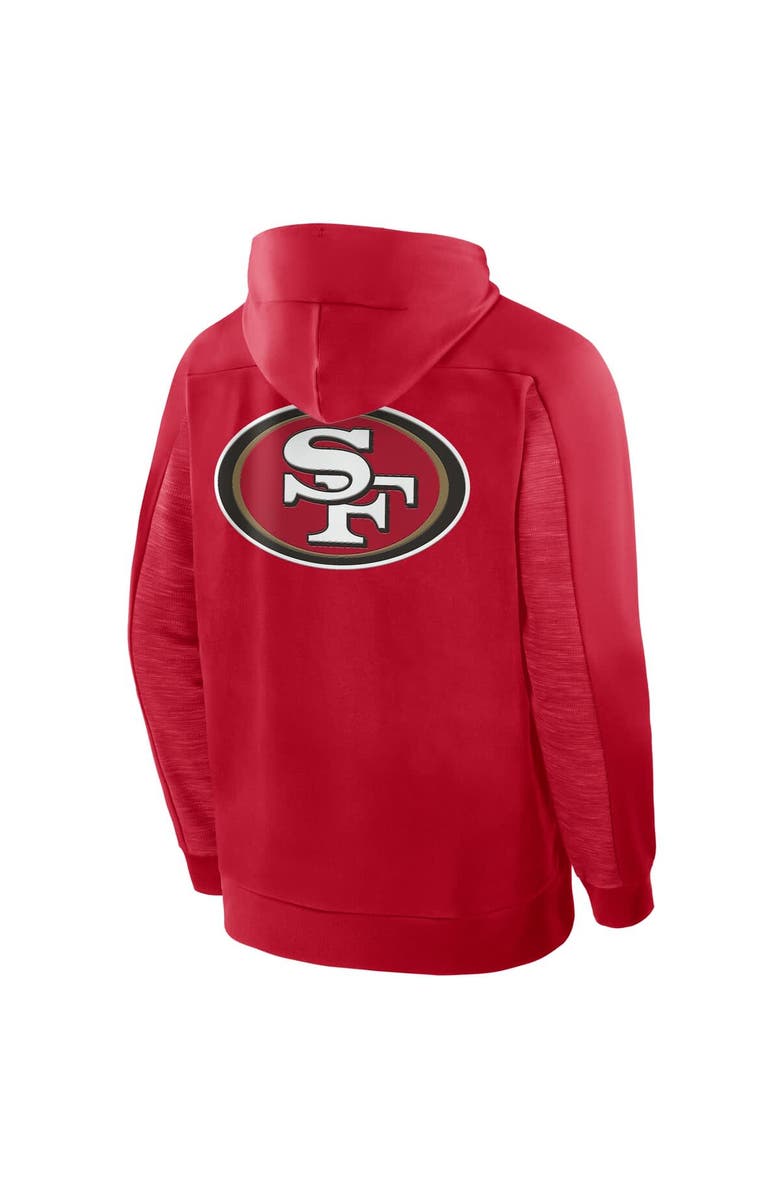 FANATICS Men's Fanatics Scarlet San Francisco 49ers Checkdown Pass Full-Zip Hoodie, Alternate, color, Scarlet