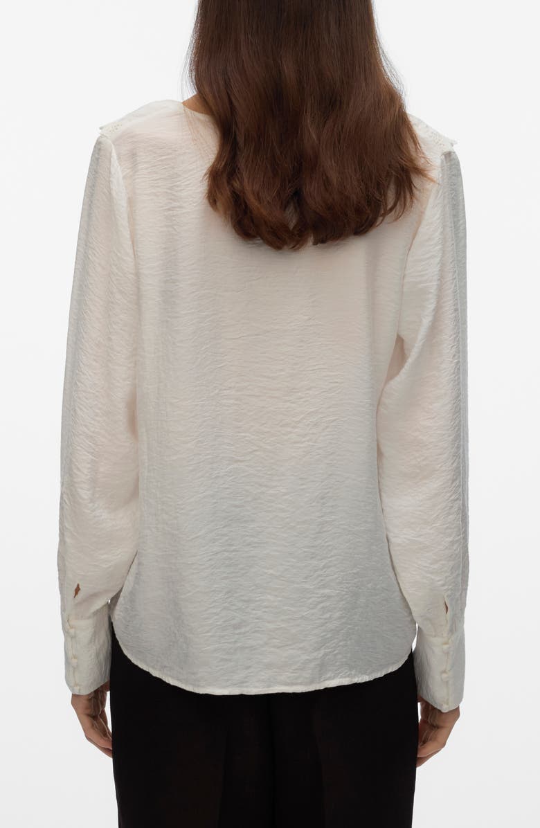 VERO MODA Billy Chelsea Collar Button-Up Shirt, Alternate, color, Snow White