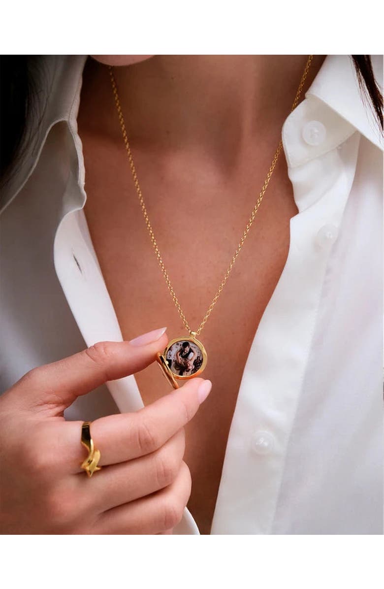 Astley Clarke Gold Biography Medium Locket Necklace, Alternate, color, Gold