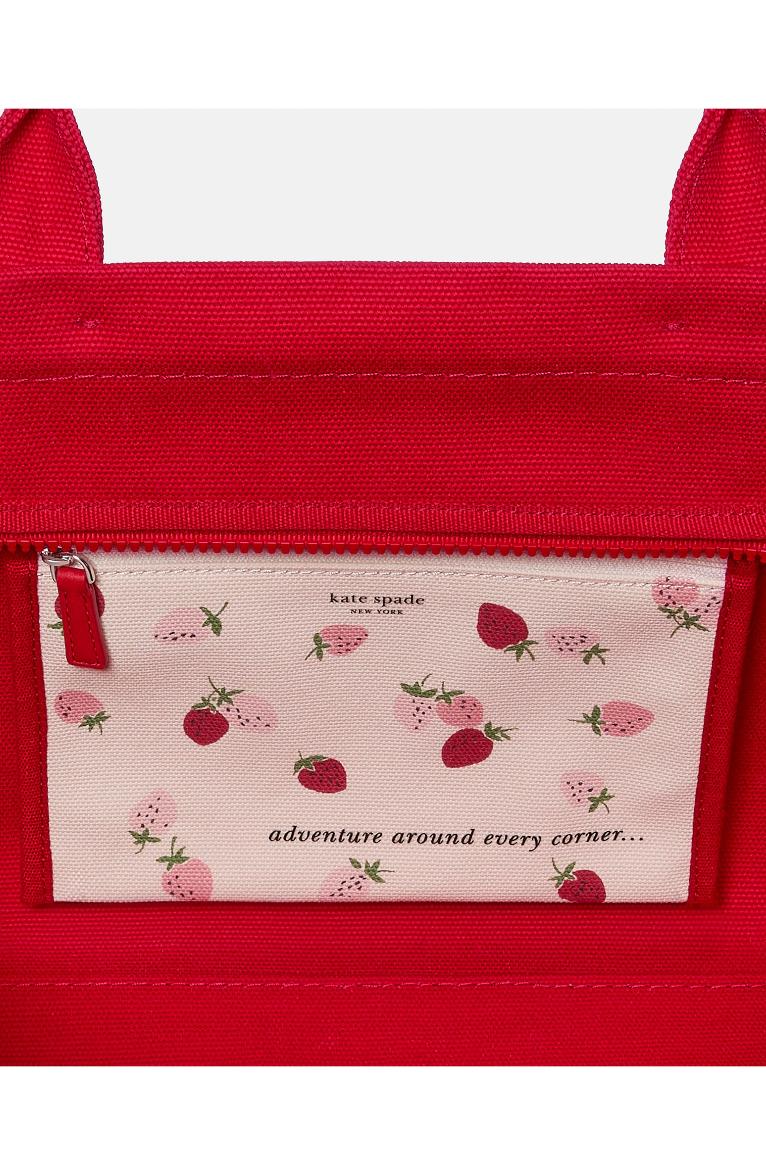 Kate Spade New York dash canvas tote, Alternate, color, Ruby Red