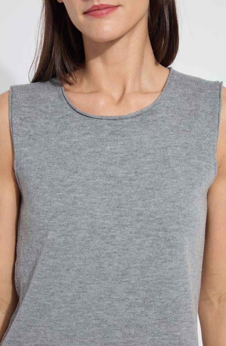 Lysse Cosette Washable Merino Wool Tank, Alternate, color, Heather Cloud