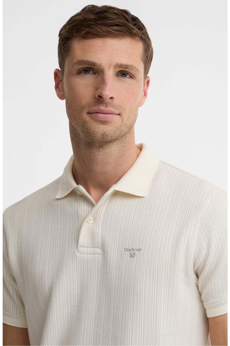 Harworth Textured Stripe Cotton Polo, Alternate, color, WHISPER WHITE