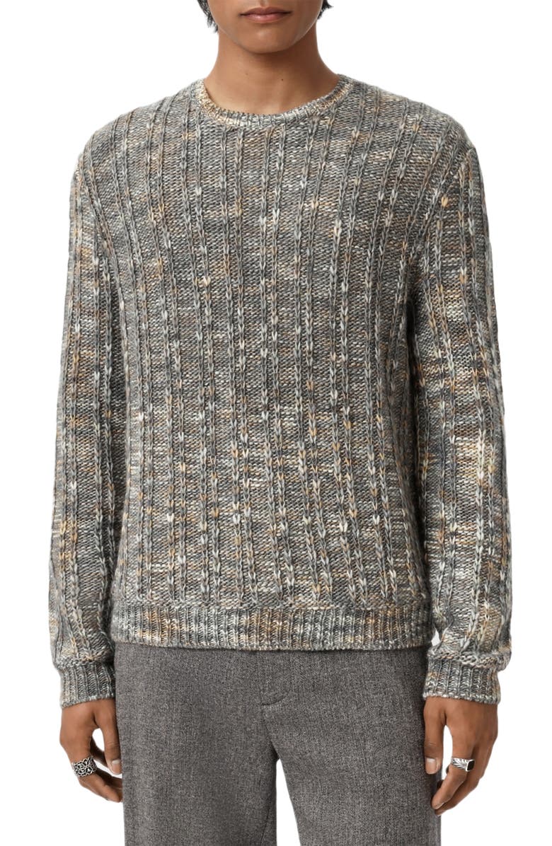 John Varvatos Marsala Wool Sweater, Alternate, color, Terra Brown