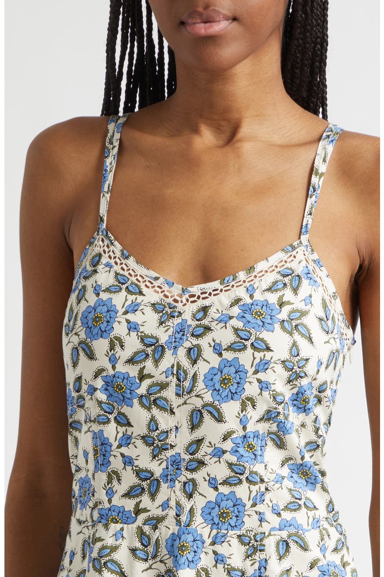 Adair Print Sleeveless Midi Dress, Alternate, color, BLUE BELL FLORAL